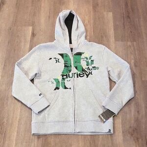 Boys Hurley Zip up Hoodie Sweatshirt size Large NWT New